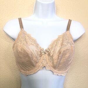 Chantelle Rive Gauche Full Coverage Unlined Bra in Nude Cappuccino Size 32DD